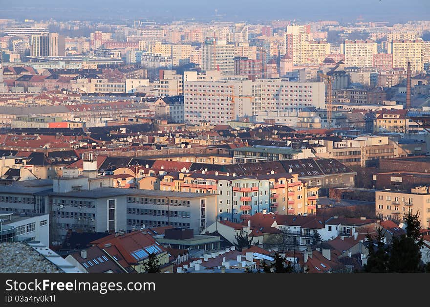 View of Bratislava from hill, Slovakia