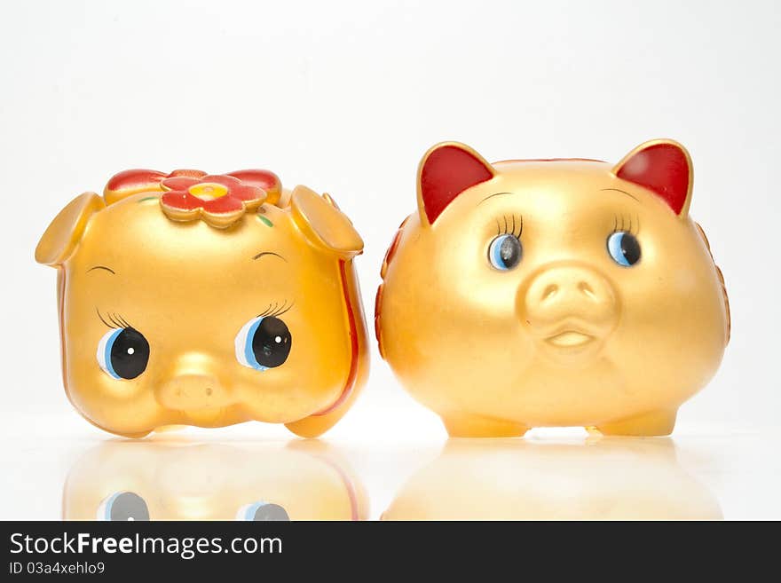 Saving bank piggy in Chinese style