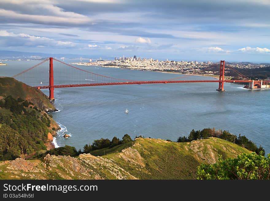 Golden Gate and San Francisco city view