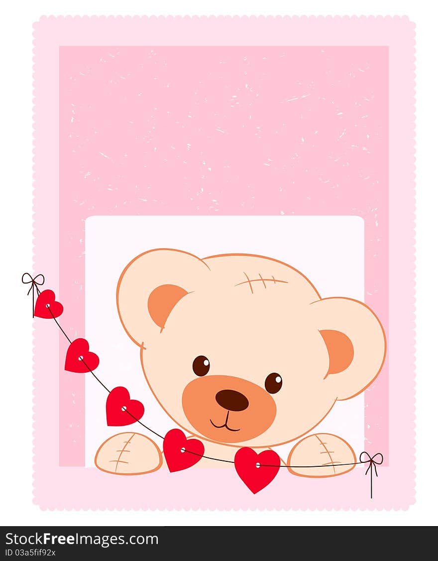 A illustration cute teddy bear. A illustration cute teddy bear