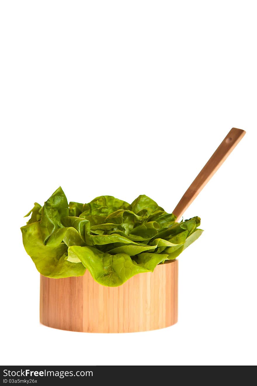 Salad isolated on white background