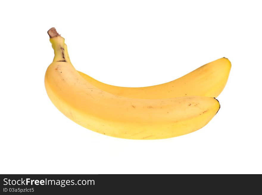 Banana on white isolated background