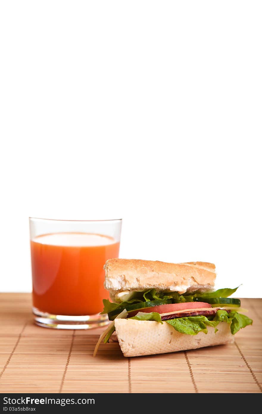 Different sandwiches with vegetables and cheese isolated