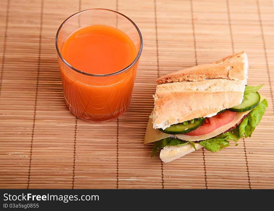 Different sandwiches with vegetables and cheese isolated