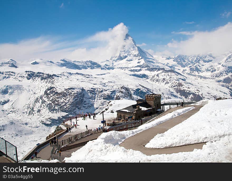 Matterhorn Peak Alps in Switzerland