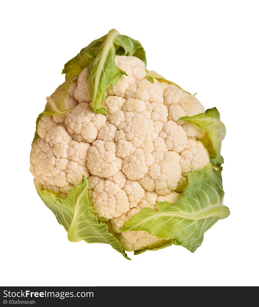 Cauliflower isolated on white