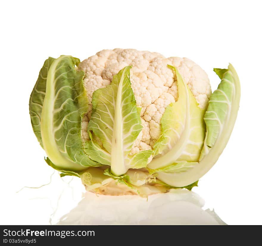 Cauliflower isolated on white