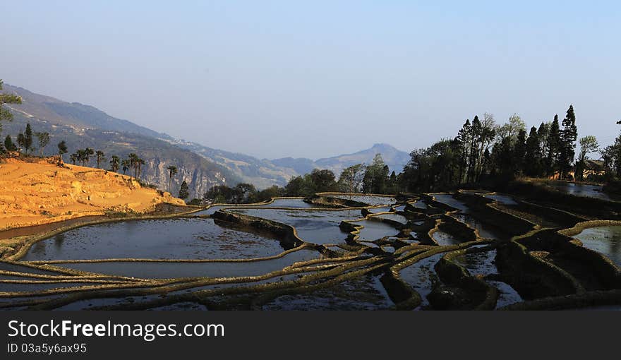 Terrace View in AiNao Mountain Area,YunNan Province,China