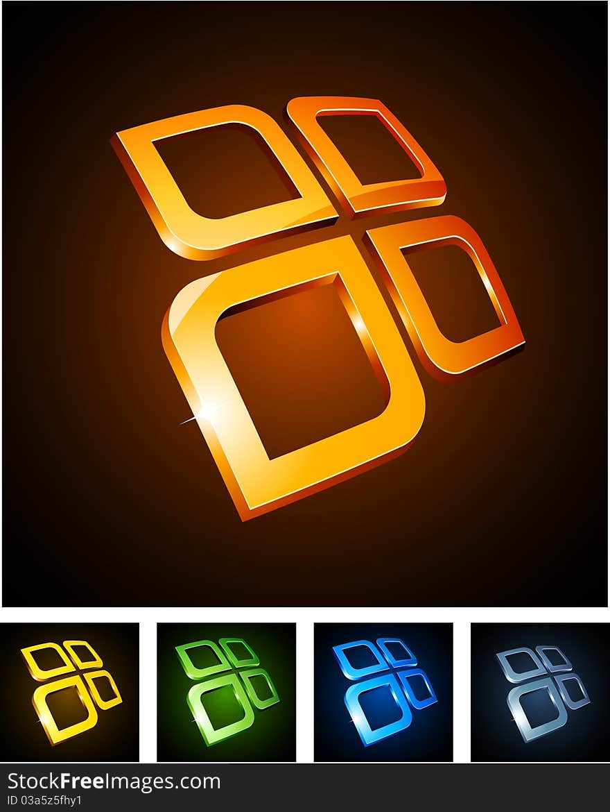 Vector illustration of shiny symbols. Vector illustration of shiny symbols.