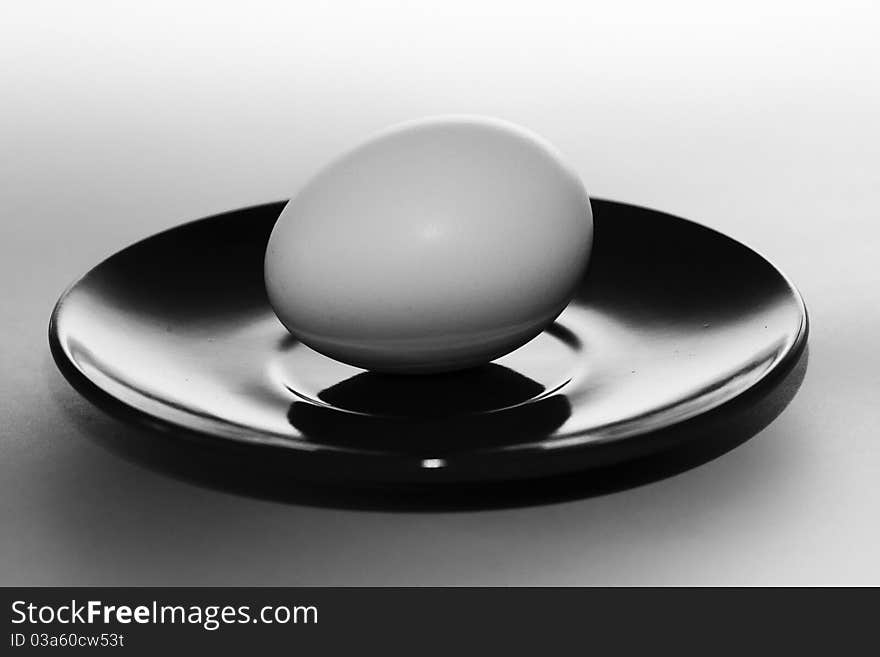 Egg on the plate