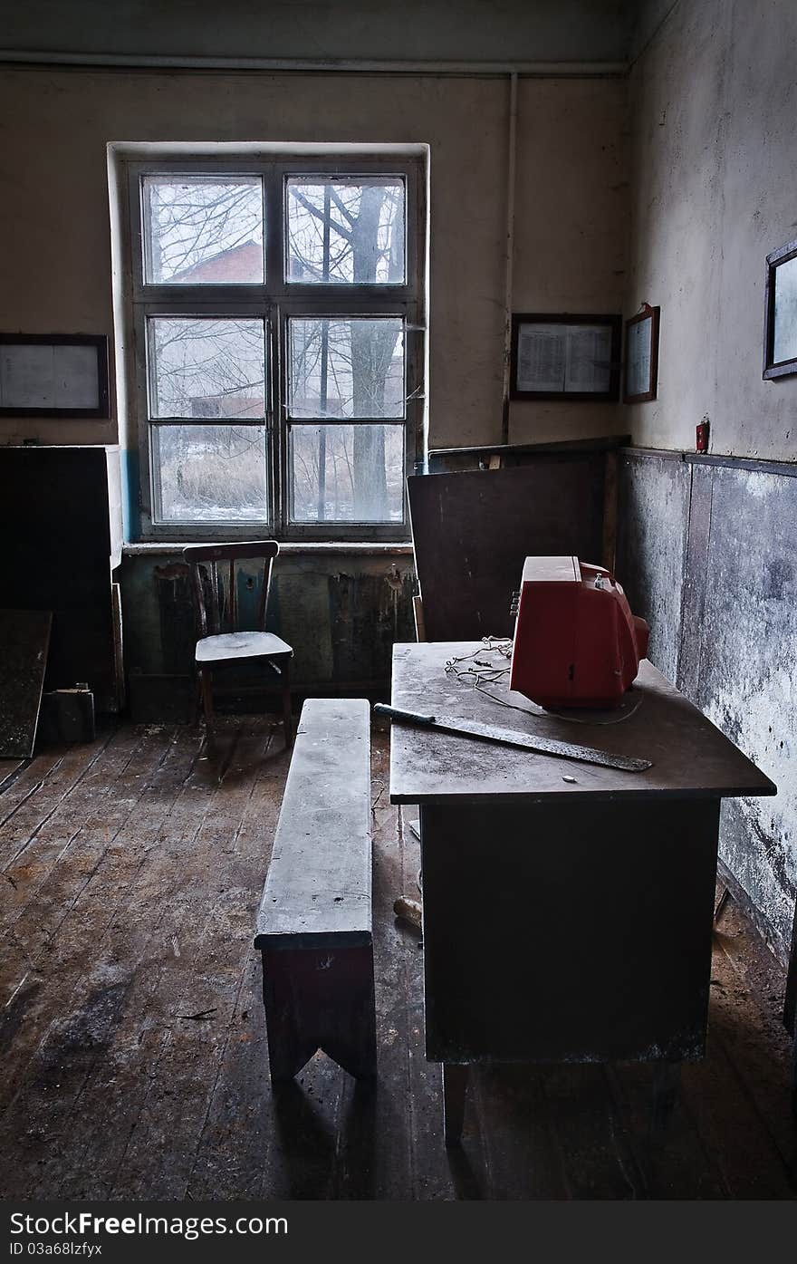 Very old room on abandoned house. Very old room on abandoned house