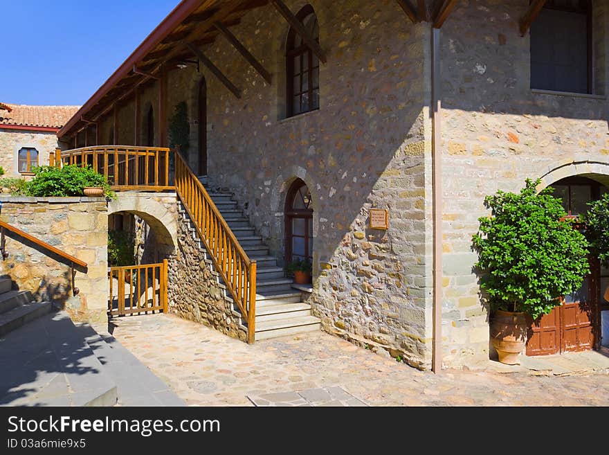 Monastery in Meteora, Greece - religion background