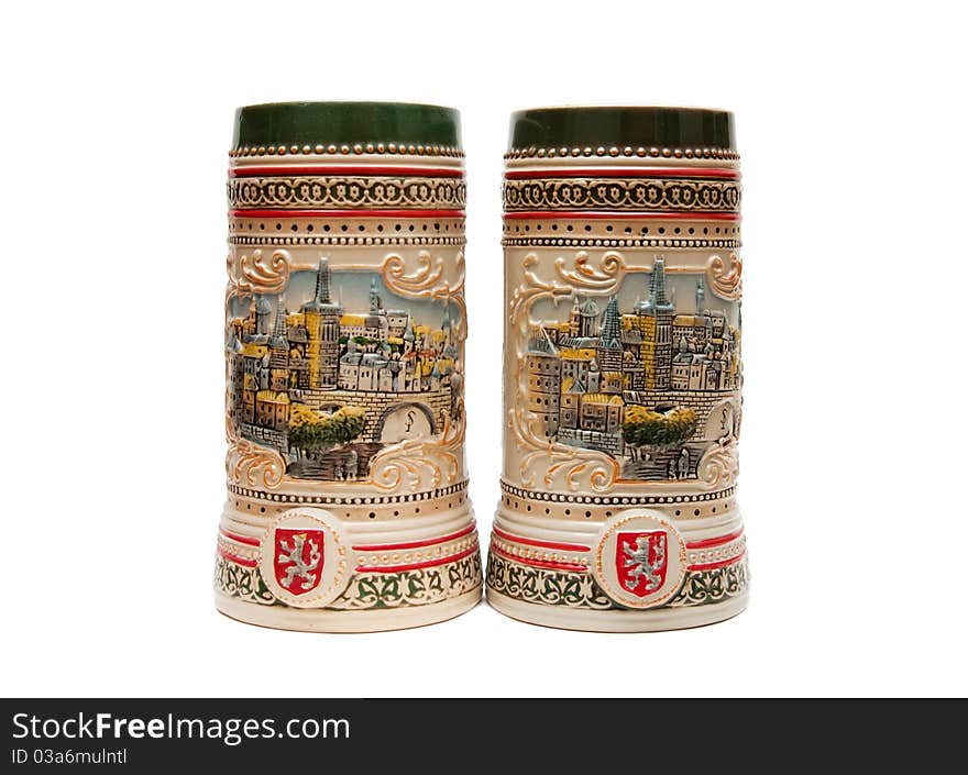 Two beer mugs