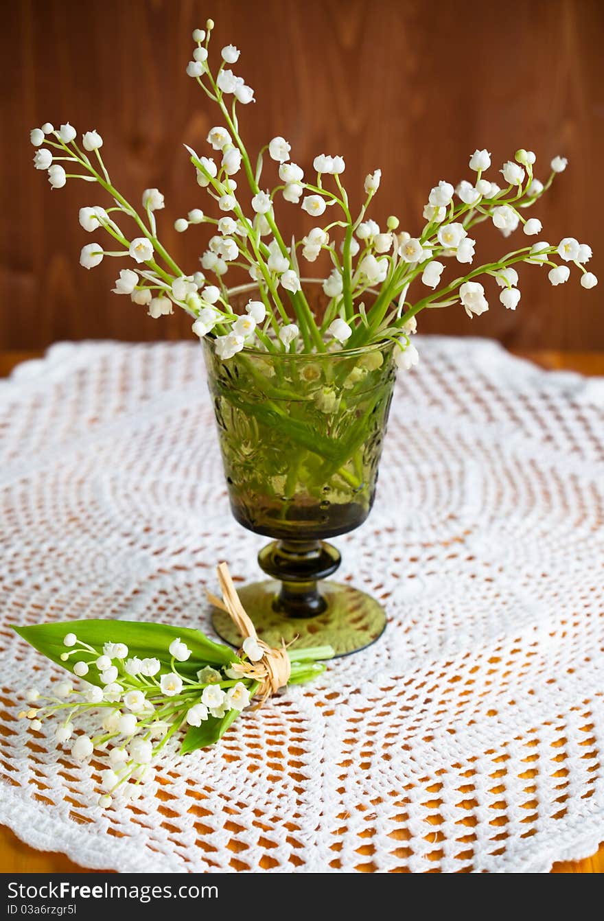 Lily of the valley in a glass