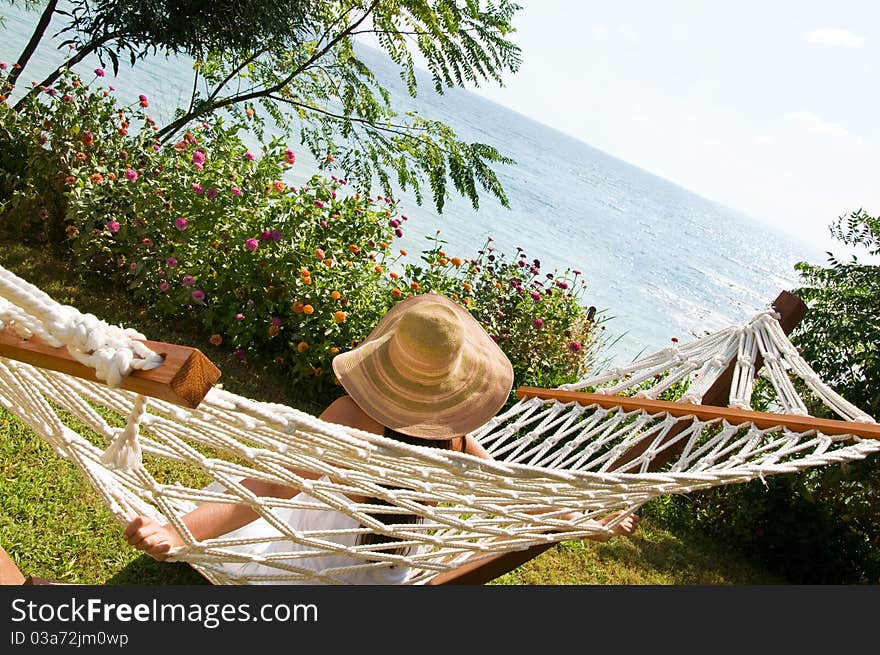 Young Woman In Hammock