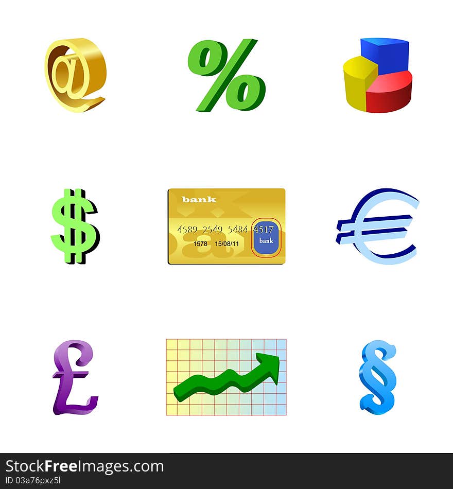 Set of vector bank objects. Set of vector bank objects