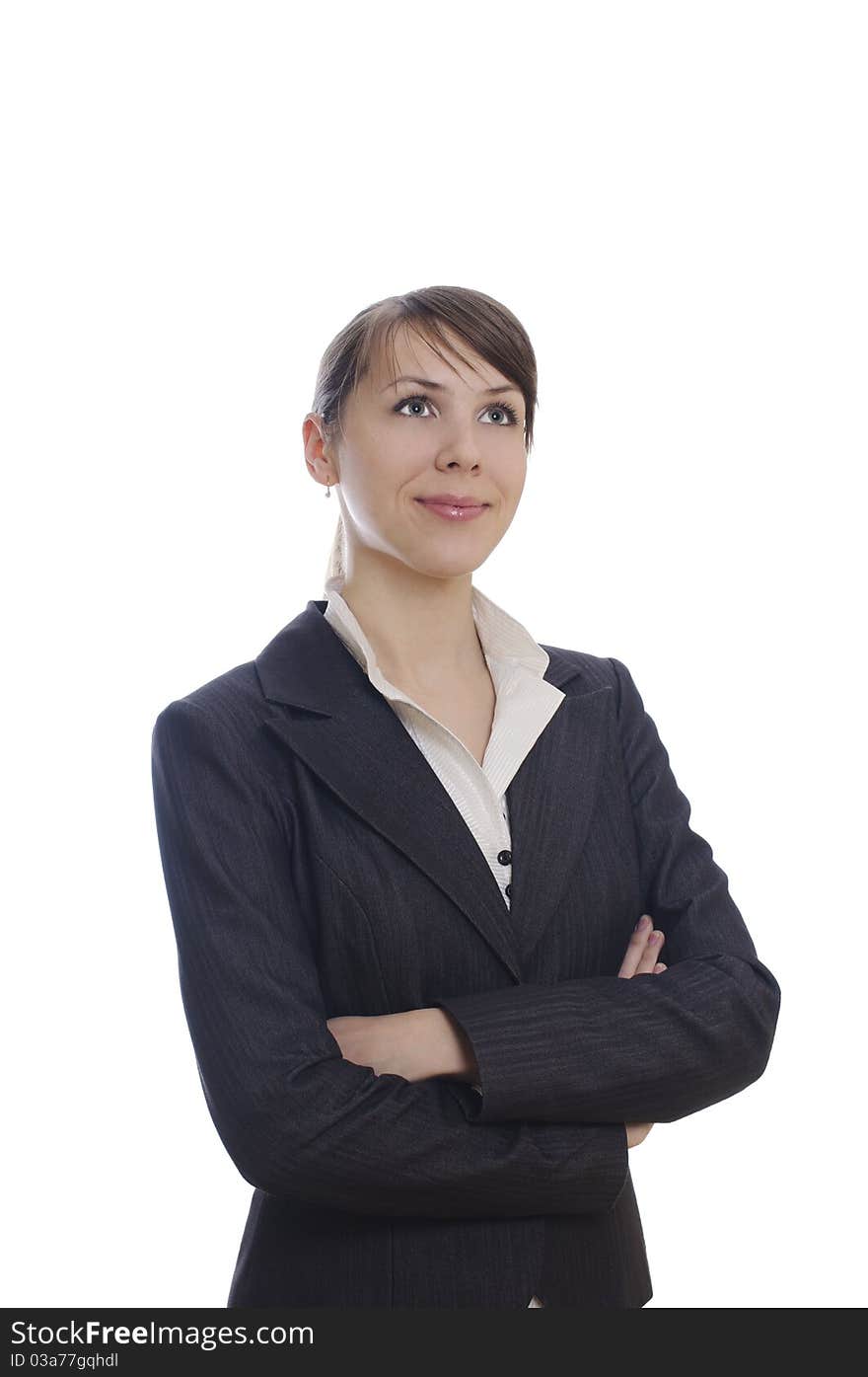 Business woman with crossed hands