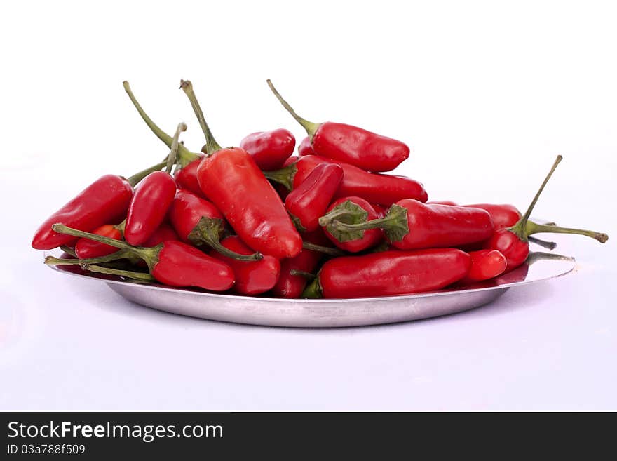 Bunch of red chili peppers