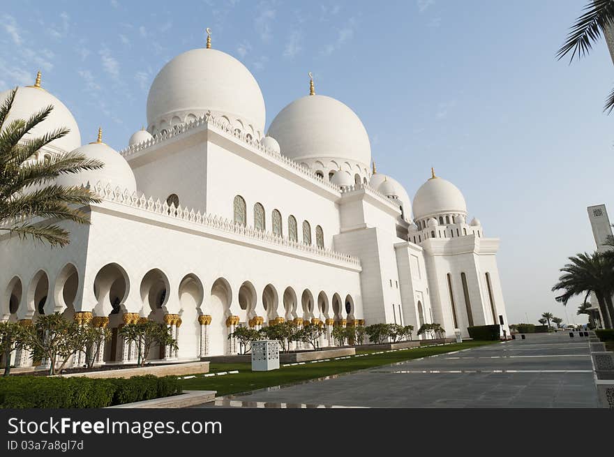 Grand Mosque in Abu Dhabi in UAE.