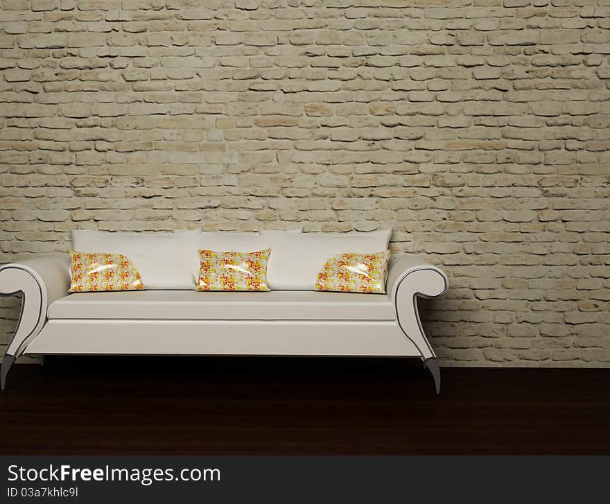 This is a nice sofa with the bright pillows. This is a nice sofa with the bright pillows