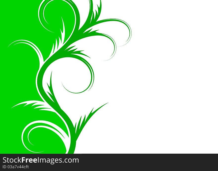 Green floral background