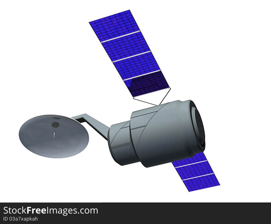 Satellite on a white background