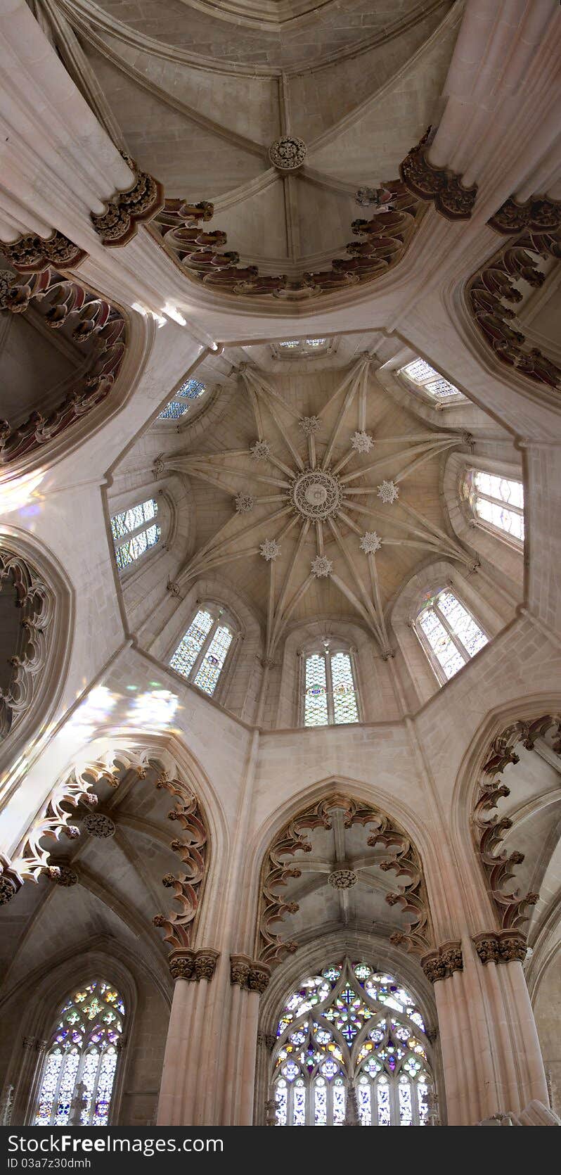 Detail view of the Batalha Monestary located on Batalha, Portugal. Detail view of the Batalha Monestary located on Batalha, Portugal.