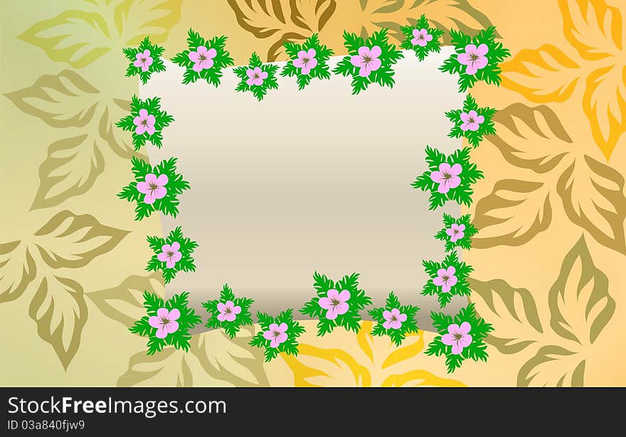 Colorful flower banner.Vector illustration.