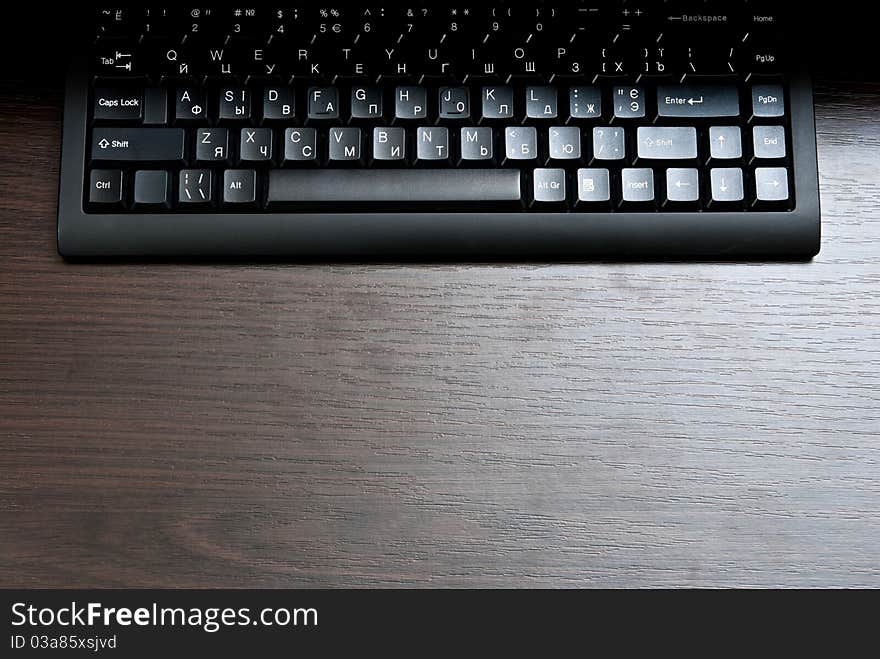 Black Keyboard On Desk