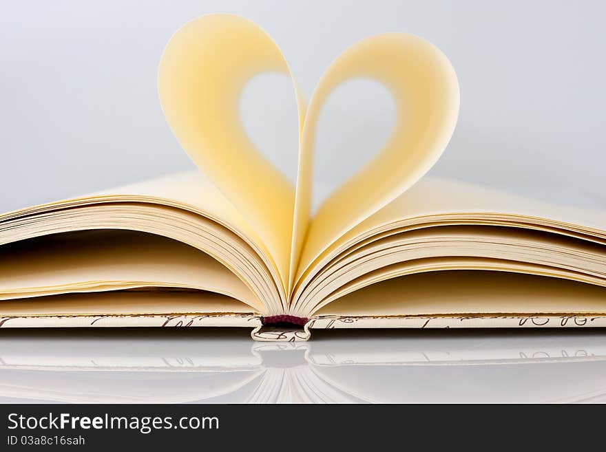 Heart Shape With Pages Of Book