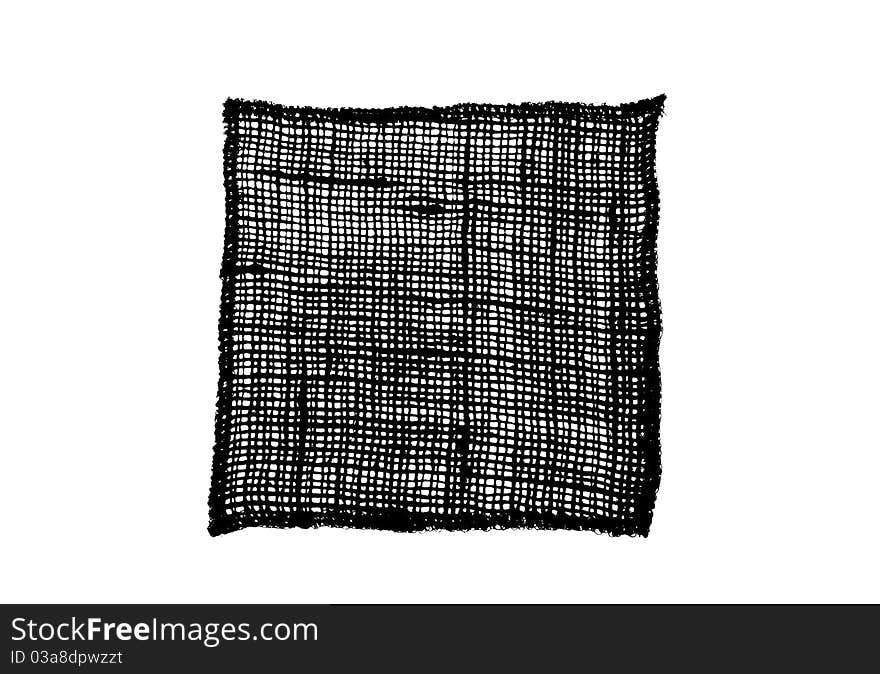 Abstract black mesh isolated on a white background (texture).