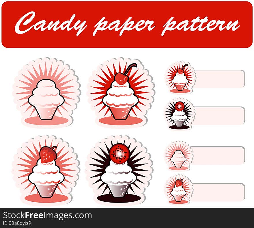 Candy Paper Pattern and Sickers