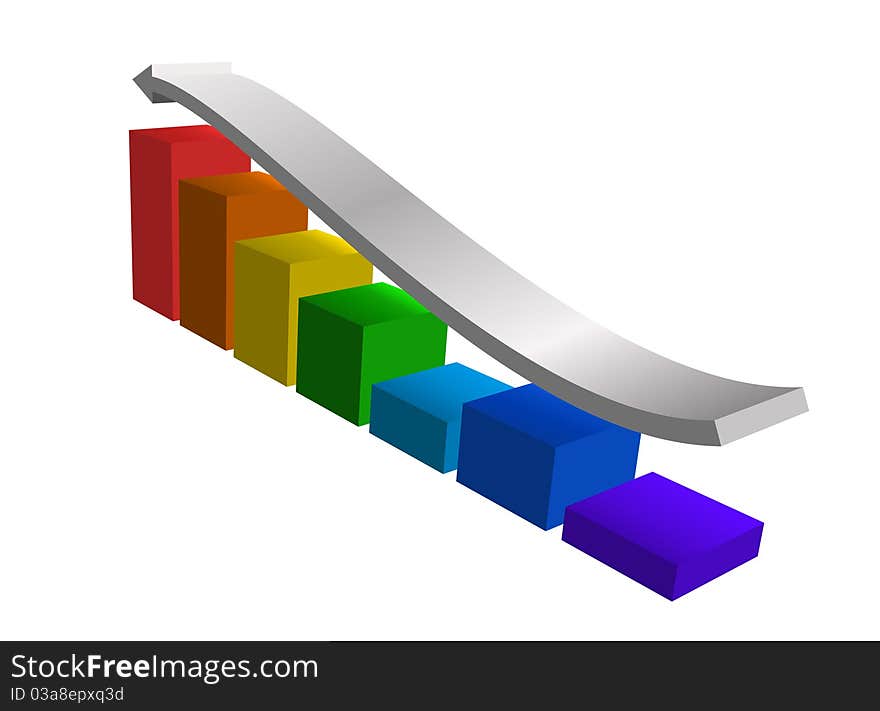 Business Graph with colored bars