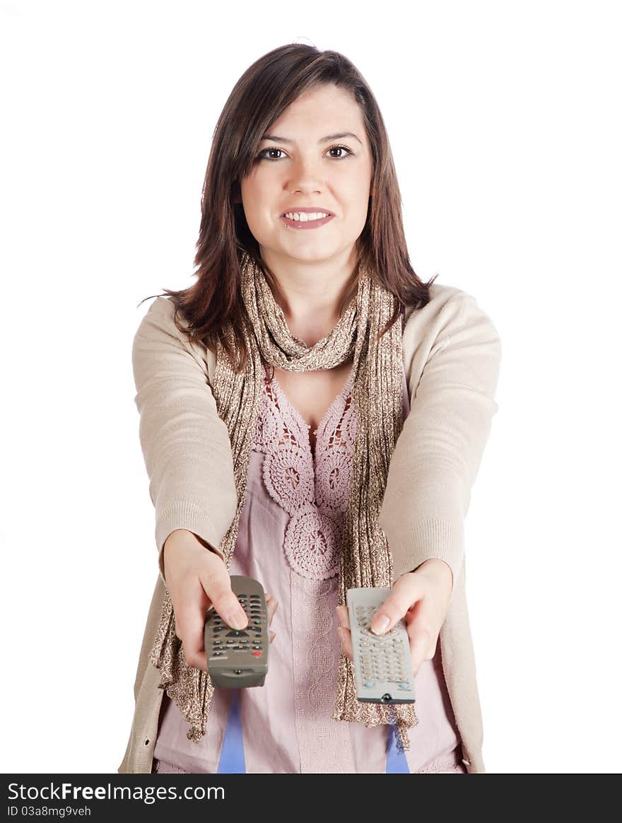 Young Girl With Remote Control