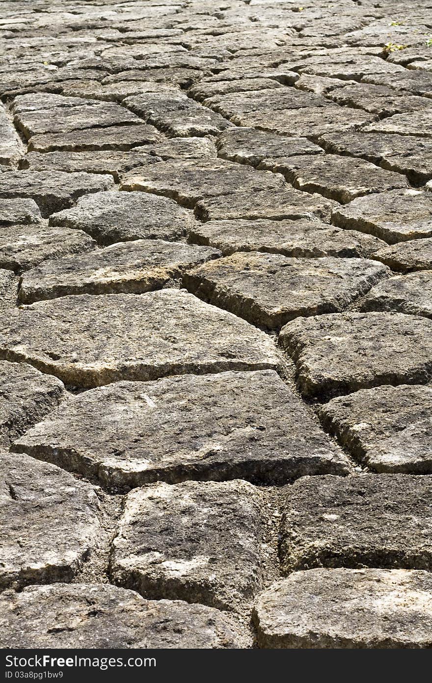 Pavement of the well-laid stone. Pavement of the well-laid stone