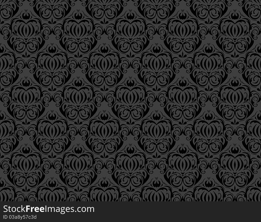 Background with ornament, Seamless patterns