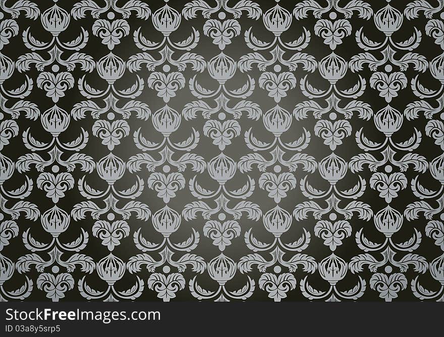 Background with ornament, Seamless patterns