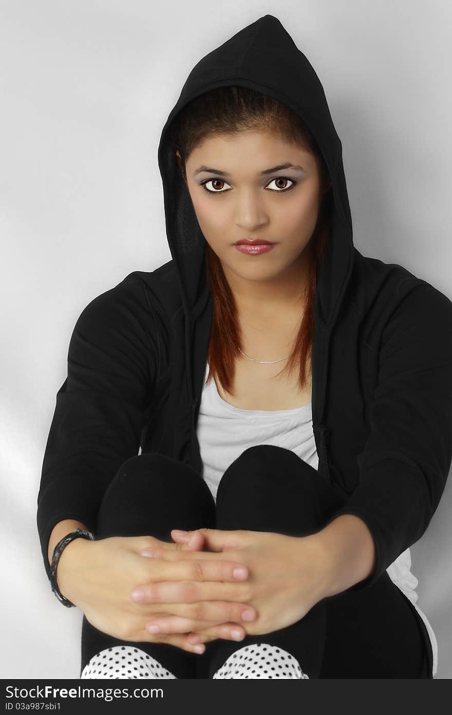 Beautiful girl in jacket portrait. Beautiful girl in jacket portrait