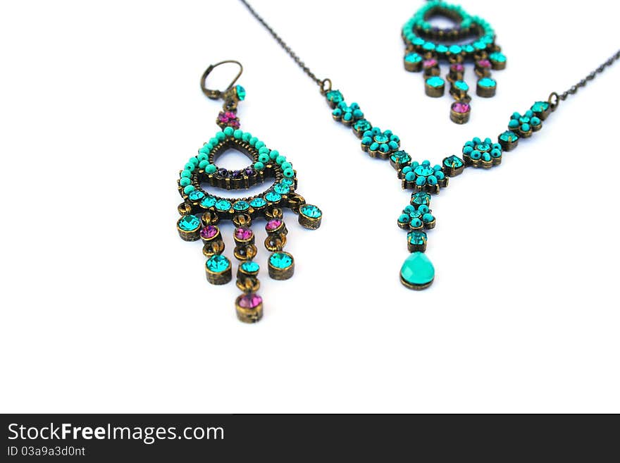 Necklace and earrings