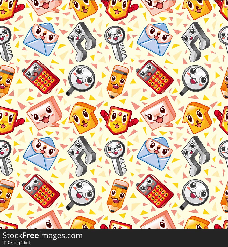 Seamless web pattern, drawing