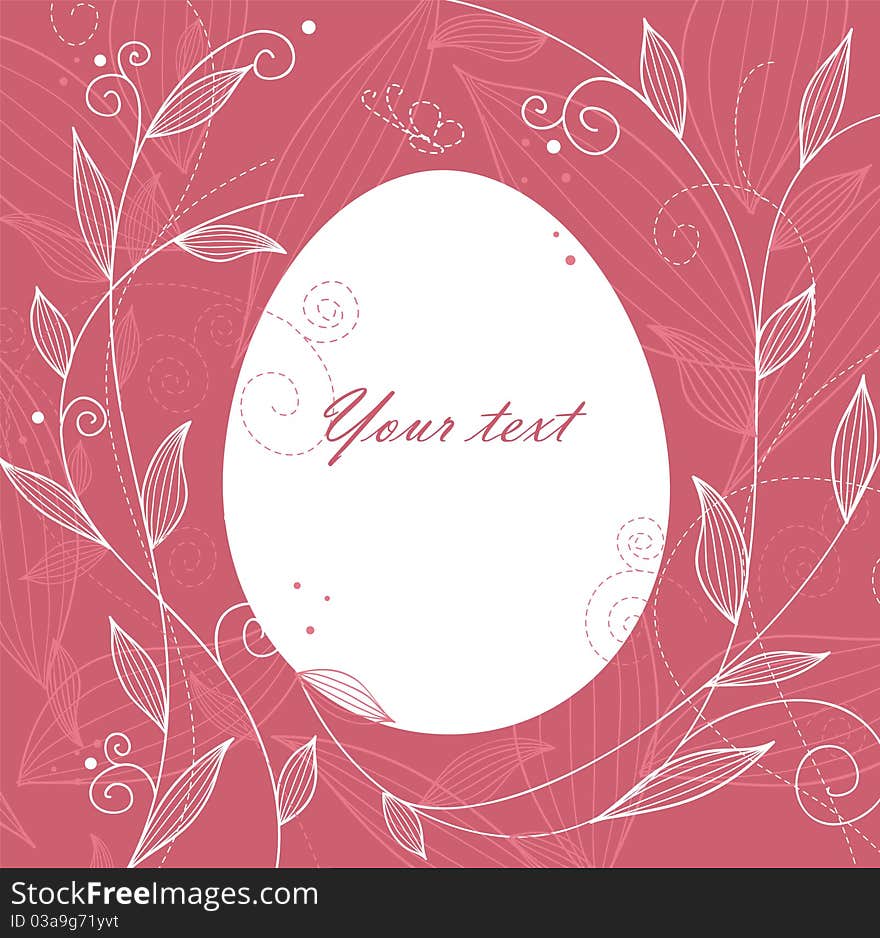 Vector illustration of Floral easter background