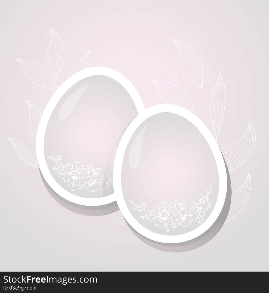 Vector illustration of Egg frame background