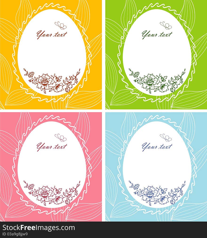 Floral Easter Background