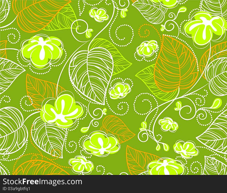 Vector illustration of Seamless floral pattern