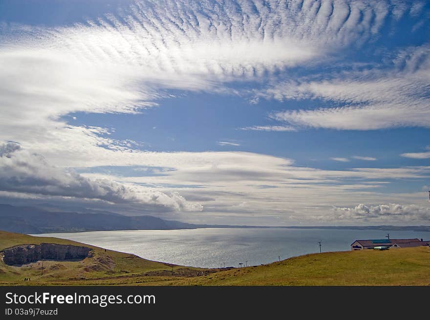 Sunlight on  the welsh bay