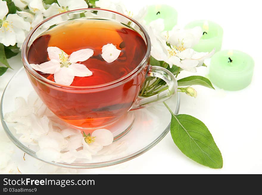 Tea and flowers