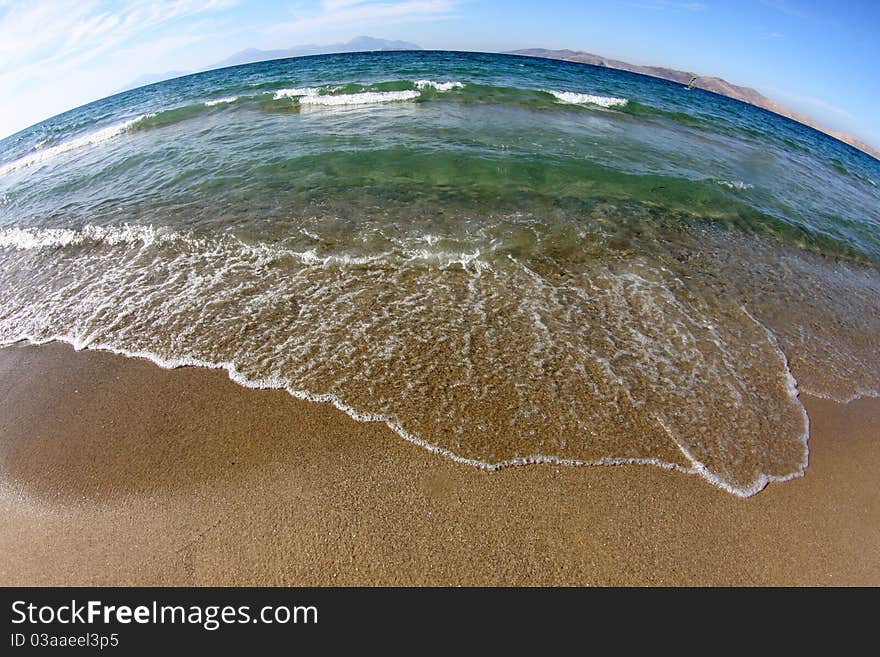 Surge at the coast of greece. Surge at the coast of greece