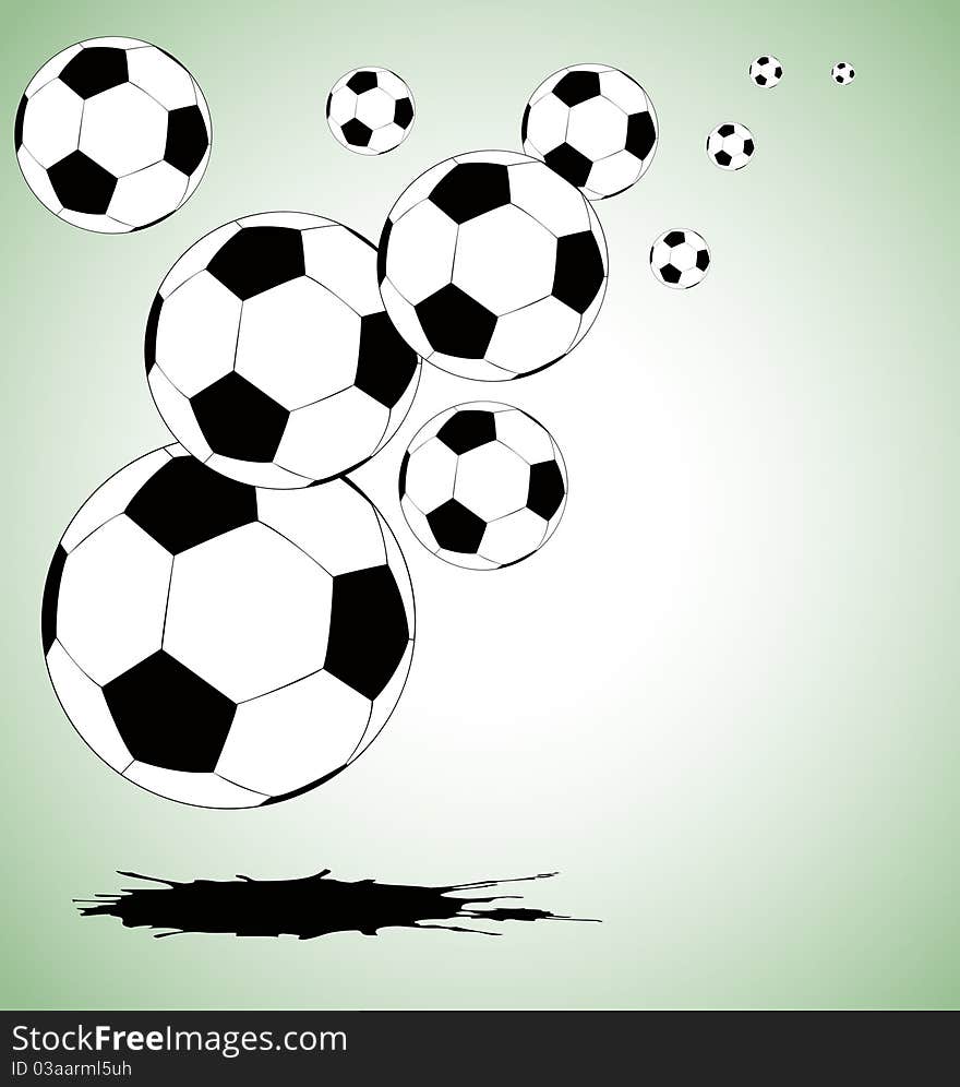 The vector abstract soccer background