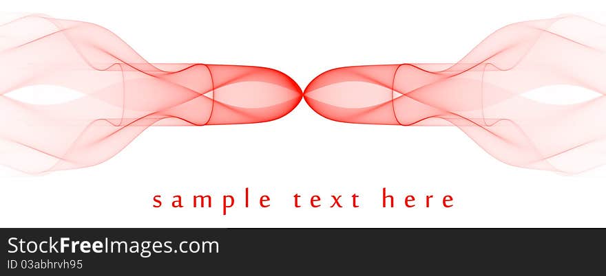 Red fractal abstraction on white background. Red fractal abstraction on white background