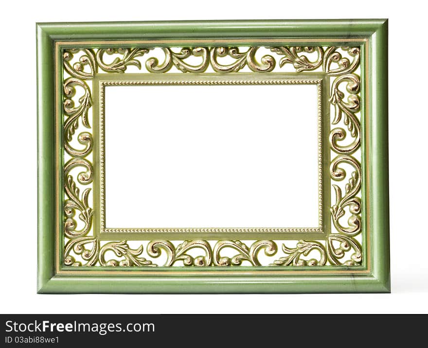 Frame rectangular shape on a white background. Frame rectangular shape on a white background